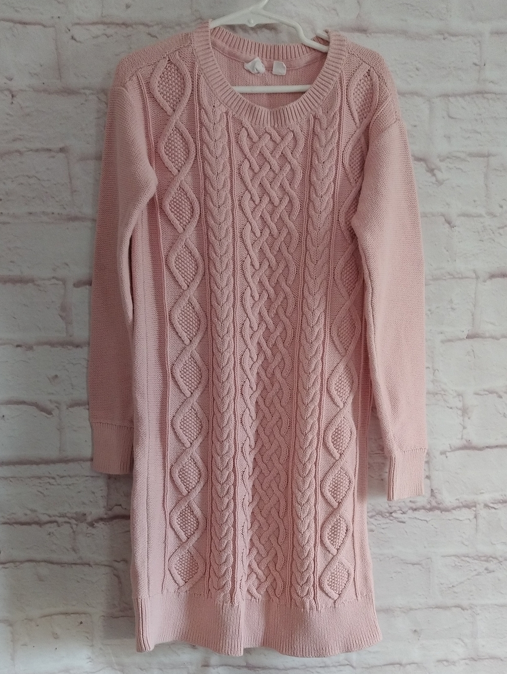 GAP Pink Cable-Knit Sweater Dress